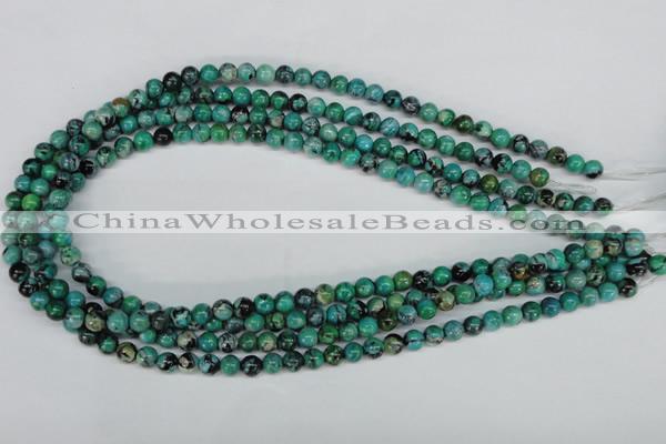 CCO141 15.5 inches 6mm round dyed natural chrysotine beads