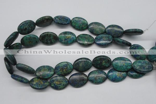 CCS168 15.5 inches 20*25mm oval dyed chrysocolla gemstone beads