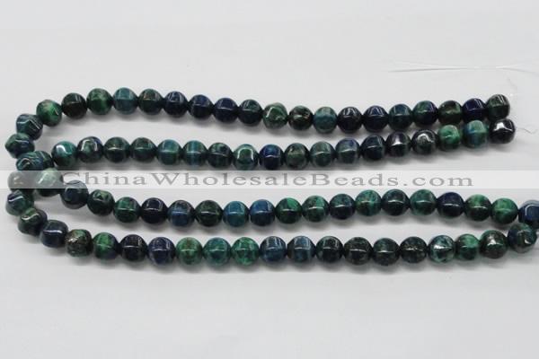 CCS57 16 inches 10*10mm pumpkin dyed chrysocolla gemstone beads