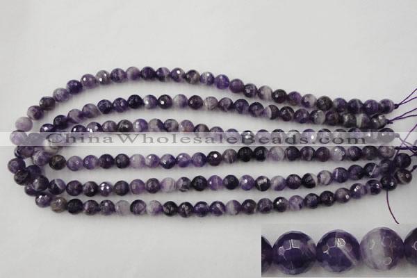 CDA151 15.5 inches 6mm faceted round dogtooth amethyst beads