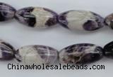 CDA25 15.5 inches 10*20mm rice dogtooth amethyst beads