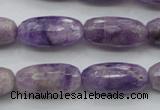 CDA338 15.5 inches 10*22mm faceted drum dyed dogtooth amethyst beads