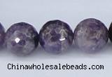 CDA63 15.5 inches 16mm faceted round dogtooth amethyst beads