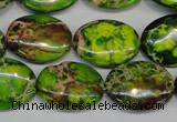 CDE118 15.5 inches 15*20mm oval dyed sea sediment jasper beads