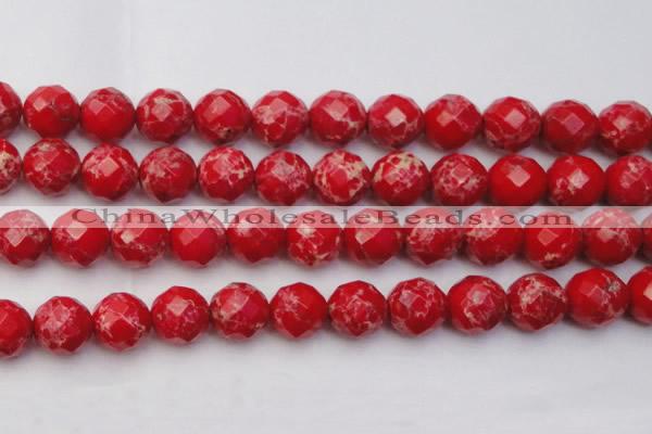 CDE2128 15.5 inches 22mm faceted round dyed sea sediment jasper beads