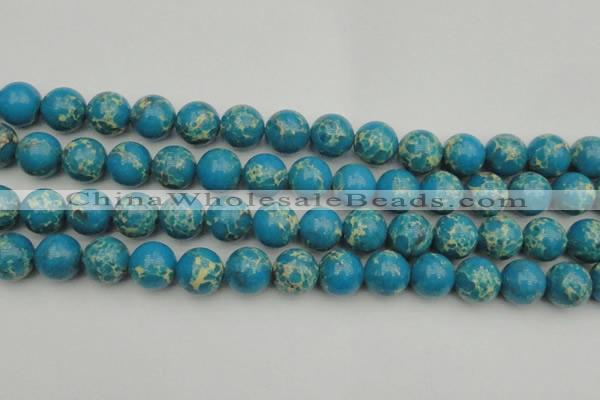 CDE2236 15.5 inches 14mm round dyed sea sediment jasper beads