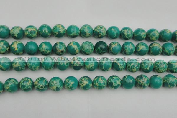 CDE2247 15.5 inches 14mm round dyed sea sediment jasper beads