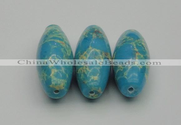 CDE2301 16*38mm rice sea sediment jasper beads wholesale