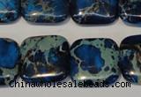 CDE241 15.5 inches 20*20mm square dyed sea sediment jasper beads