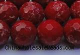 CDE2516 15.5 inches 18mm faceted round dyed sea sediment jasper beads