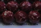 CDE2530 15.5 inches 18mm faceted round dyed sea sediment jasper beads