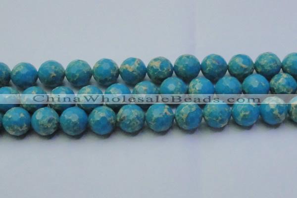 CDE2552 15.5 inches 20mm faceted round dyed sea sediment jasper beads