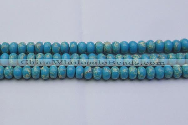 CDE2653 15.5 inches 13*18mm rondelle dyed sea sediment jasper beads