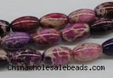 CDE30 15.5 inches 8*12mm rice dyed sea sediment jasper beads