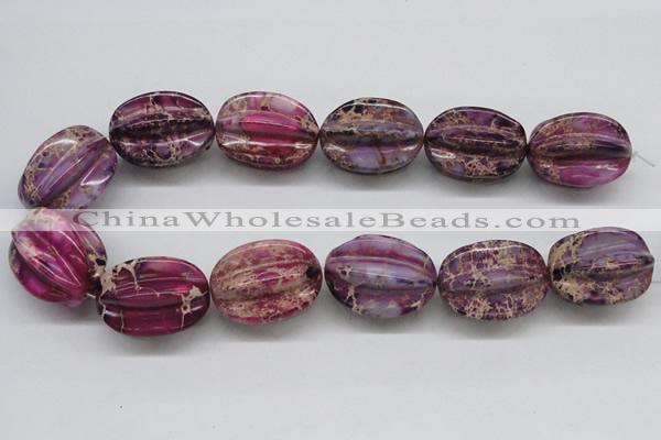 CDE37 15.5 inches 25*33mm star fruit shaped dyed sea sediment jasper beads