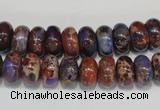 CDE371 15.5 inches 6*10mm rondelle dyed sea sediment jasper beads