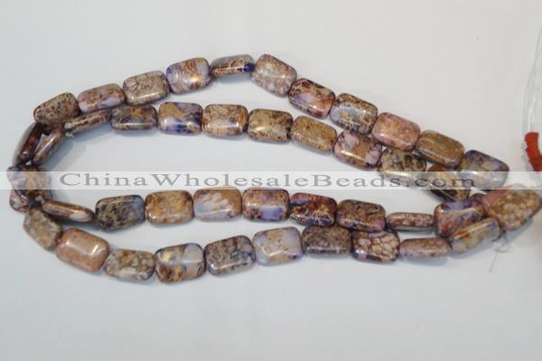 CDE437 15.5 inches 13*18mm rectangle dyed sea sediment jasper beads