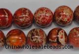 CDE495 15.5 inches 14mm round dyed sea sediment jasper beads