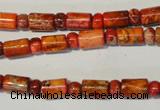 CDE505 3*6mm rondelle & 6*9mm tube dyed sea sediment jasper beads