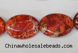 CDE533 15.5 inches 18*25mm oval dyed sea sediment jasper beads