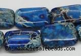 CDE56 15.5 inches 18*25mm rectangle dyed sea sediment jasper beads