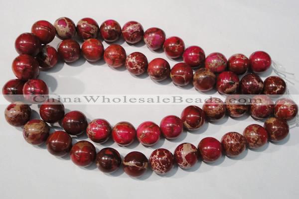 CDE763 15.5 inches 16mm round dyed sea sediment jasper beads