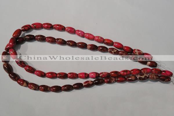 CDE777 15.5 inches 8*13mm rice dyed sea sediment jasper beads