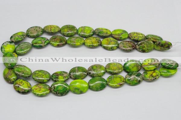 CDE93 15.5 inches 15*20mm oval dyed sea sediment jasper beads