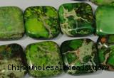 CDE946 15.5 inches 18*18mm square dyed sea sediment jasper beads