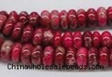 CDI07 16 inches 5*10mm rondelle dyed imperial jasper beads wholesale