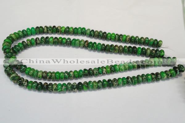 CDI161 15.5 inches 6*10mm rondelle dyed imperial jasper beads