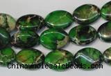 CDI180 15.5 inches 10*14mm oval dyed imperial jasper beads