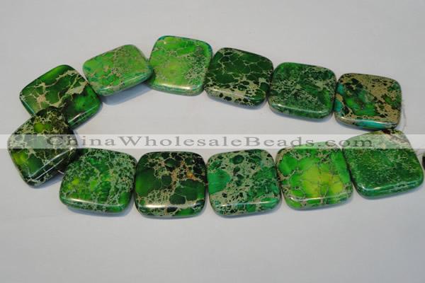 CDI196 15.5 inches 34*34mm square dyed imperial jasper beads