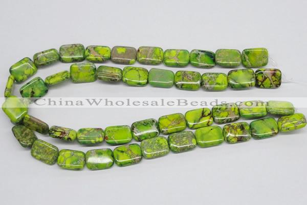 CDI95 16 inches 13*18mm rectangle dyed imperial jasper beads wholesale