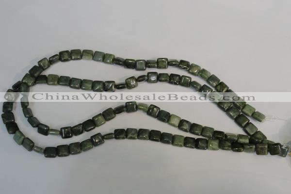 CDJ29 15.5 inches 8*8mm square Canadian jade beads wholesale