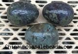 CDN323 30*40mm egg-shaped blood jasper decorations wholesale