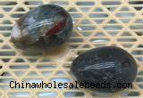 CDN360 35*50mm egg-shaped blood jasper decorations wholesale