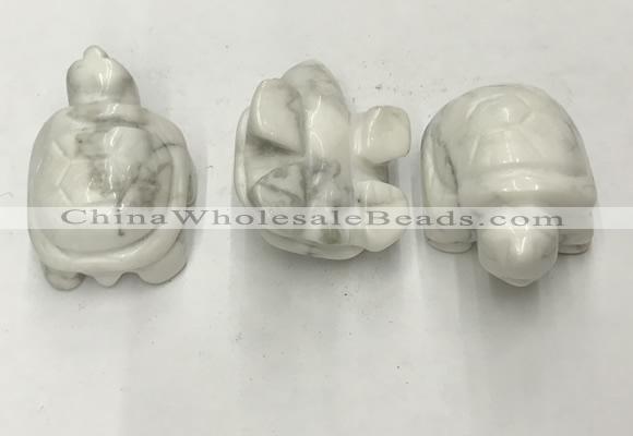 CDN434 28*45*22mm turtle white howlite decorations wholesale