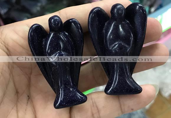 CDN496 35*50mm angel blue goldstone decorations wholesale