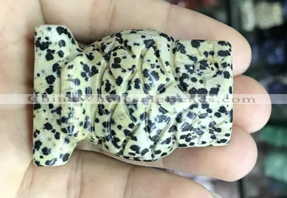 CDN575 35*50mm owl dalmatian jasper decorations wholesale