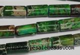 CDT167 15.5 inches 8*16mm tube dyed aqua terra jasper beads