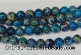 CDT265 15.5 inches 6mm round dyed aqua terra jasper beads