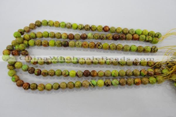 CDT865 15.5 inches 14mm round dyed aqua terra jasper beads wholesale