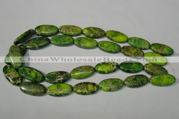 CDT941 15.5 inches 15*30mm oval dyed aqua terra jasper beads