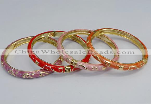 CEB101 6mm width gold plated alloy with enamel bangles wholesale