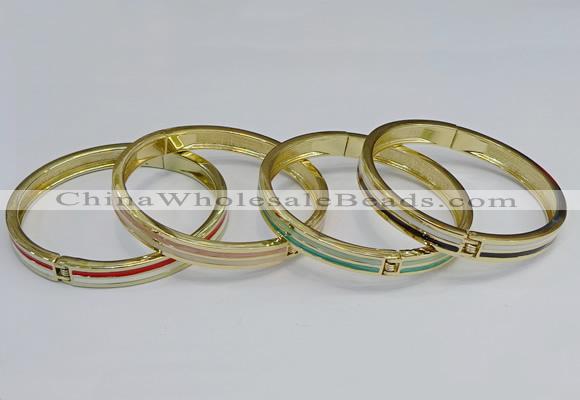 CEB112 7mm width gold plated alloy with enamel bangles wholesale