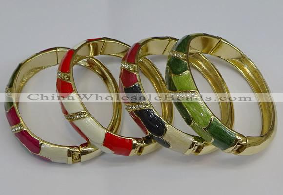 CEB122 16mm width gold plated alloy with enamel bangles wholesale