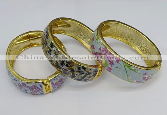 CEB141 20mm width gold plated alloy with enamel bangles wholesale