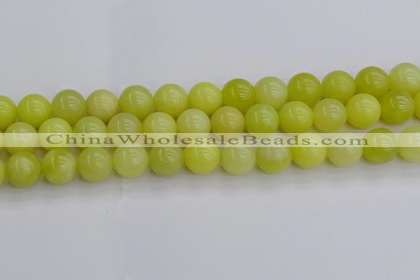 CEJ204 15.5 inches 12mm round lemon jade beads wholesale