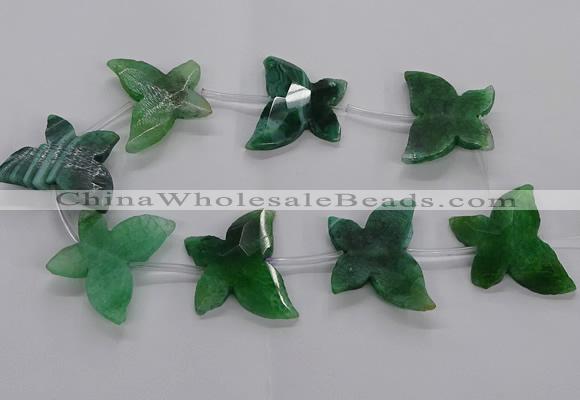 CFG1251 15.5 inches 30*45mm - 35*45mm carved butterfly agate beads